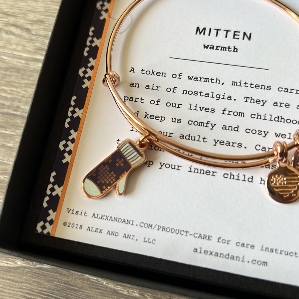 Alex And Ani Mitten Bracelet Brand New in Box - Picture 4 of 4
